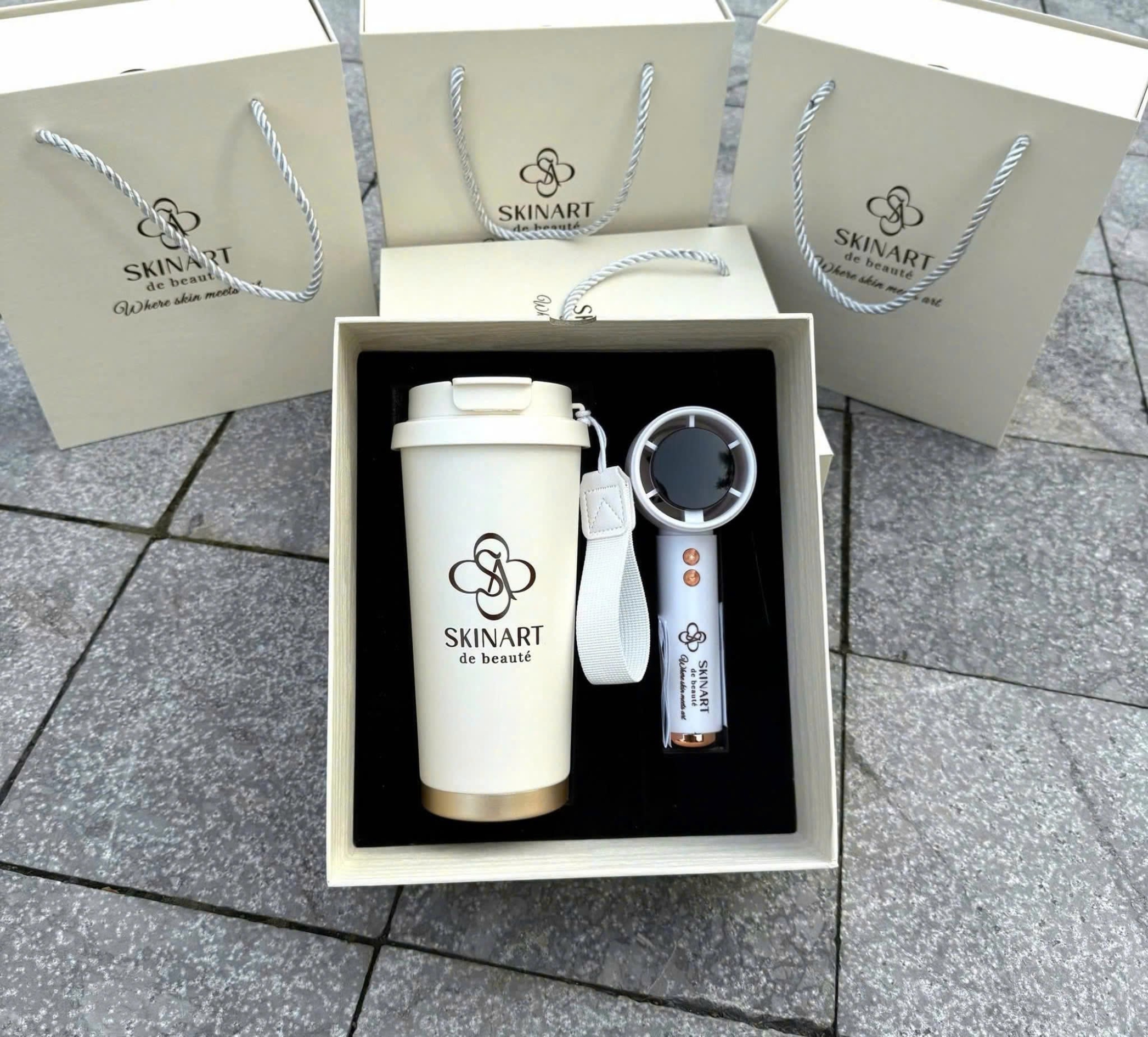 Bộ Giftset bình - quạt điện