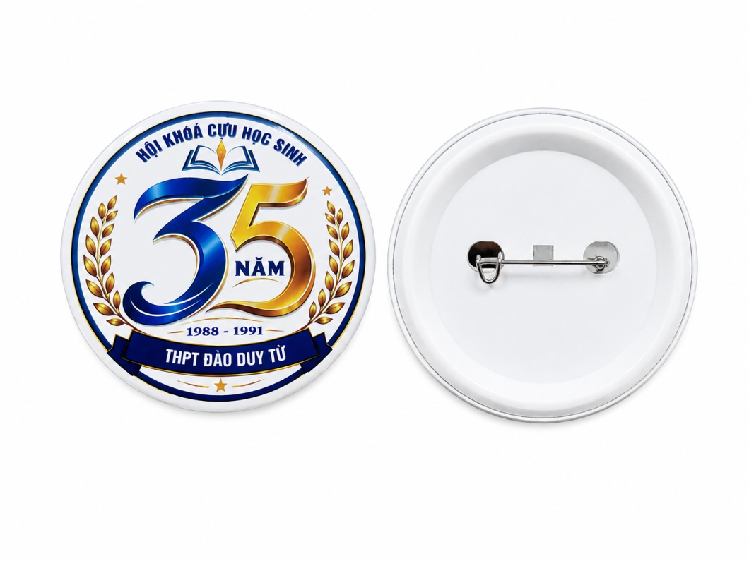 Huy Hiệu Nhựa - Mặt Sau Kim Loại 5