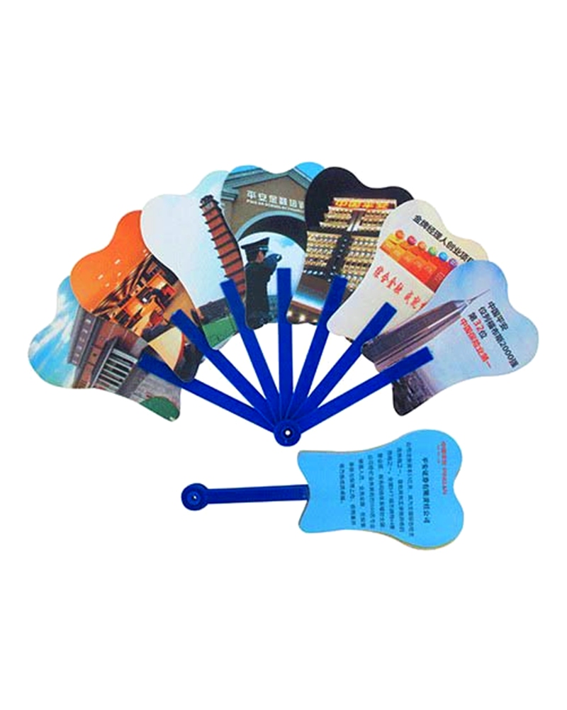 Quạt giấy ba tiêu cán nhựa QG-06