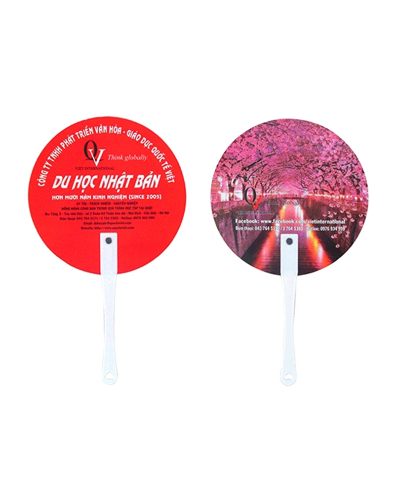 Quạt nhựa cầm tay hình tròn QN-02